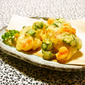 まりみぃ's cooksnap of when they made 夏の定番☆オクラ海老長いもの３色かき揚げ.