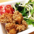 yodaiking's cooksnap of when they made 鶏の唐揚げ甘辛和え.