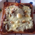 いつも食べてたい's cooksnap of when they made 朝食、一人飯に☆残りカレーチーズトースト.