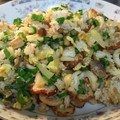 ちばみえ's cooksnap of when they made 和風なちくたくマヨ炒飯.