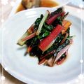 ＴＯＭＯＷＡＴ's cooksnap of when they made スイスチャードのわさび醤油炒め.