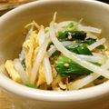 あんべみ's cooksnap of when they made ■糖質制限ほうれん草もやし卵簡単ごまあえ.
