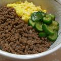 caramel-cookie's cooksnap of when they made 焼肉のたれでﾐﾝﾁの焼肉丼。.