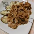 快くん's cooksnap of when they made かなり手抜き♪なすで豚こま巻き.