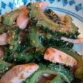 Ｋ．ｈｉｒｏ's cooksnap of when they made ゴーヤと魚肉ソーセージのポン酢和え.
