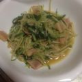 parupisa's cooksnap of when they made 水菜、えのき、ベーコンのバターソテー.