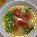 青空健太's cooksnap of when they made トマトとレタスの卵スープ.