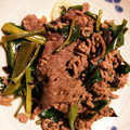 ひでかずそる's cooksnap of when they made 和風で簡単☆牛ひき肉と空芯菜の炒め♪.