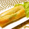 keiO3's cooksnap of when they made アスパラとベーコンとエリンギの春巻.