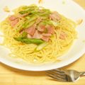 テディー１'s cooksnap of when they made アスパラとベーコンのスパゲティー.