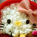 yukksmi's cooksnap of when they made キャラ弁　めっちゃ簡単でっか！キティ✿.