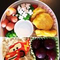 よしよし28's cooksnap of when they made ハムチーズで・簡単カタツムリ・キャラ弁.