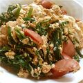ヨウコ牛's cooksnap of when they made ｳｨﾝﾅｰほうれん草ニラの豆腐卵とじ.