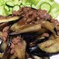 すみちぇる！'s cooksnap of when they made 簡単♪なすと挽き肉の味噌ピリ辛炒め.