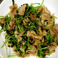 かほたくhy's cooksnap of when they made 豆苗と豚肉炒め.