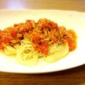 s0924aki's cooksnap of when they made 簡単＊フレッシュトマトとツナのパスタ.