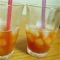 アヤッタアカリーヌ★'s cooksnap of when they made 桃のコンポートがあったらピーチティー☆.