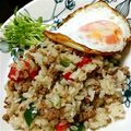 macky_'s cooksnap of when they made 甘辛ヤミツキ♪とろとろ卵のガパオライス＊.