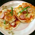 たんたん　's cooksnap of when they made オーロラソースで餃子の皮ピザ♡.