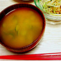 yuka119's cooksnap of when they made きゅうりと梅の冷たいみそ汁.