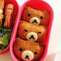 hideharuka's cooksnap of when they made キャラ弁 リラックマ お稲荷さん.