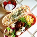 haryomama's cooksnap of when they made キャラ弁　てるてるぼうず.