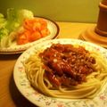 100%cotton's cooksnap of when they made スパゲッティミートソース.