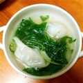 emily1022's cooksnap of when they made レタスとみず菜の餃子スープ♪.