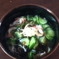parman3gou's cooksnap of when they made 体にやさしい＊たことキュウリのもずく酢.