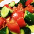 のこのこかのこ's cooksnap of when they made 超簡単☆トマトときゅうりのゴマぽんマリネ.