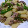 conn's cooksnap of when they made 砂肝＆じゃがぴー炒め.