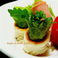 inyako's cooksnap of when they made ひとくちで☆かいわれ大根のクルクル巻き.