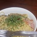 ぶーこちゃん★'s cooksnap of when they made 茄子とベーコンの和っぽいパスタ.