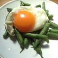 yunohr's cooksnap of when they made いんげんのソテー　温泉卵のせ.