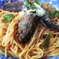 かざぴー's cooksnap of when they made さんまのトマトソースパスタ.