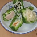 きらり流れ星's cooksnap of when they made 簡単♪ピーマンカップのポテトサラダつめ.