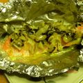 ぎゅうこ1129's cooksnap of when they made 熱々ドレッシングで★サーモンのホイル焼き.