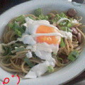みほ・゜ρ゜）'s cooksnap of when they made ♪簡単♪バター醤油マヨ♡半熟目玉焼きスパ.