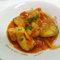 ばんぺいUno's cooksnap of when they made チキンと茄子のトマト煮込み.