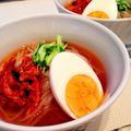 LimeLunch's cooksnap of when they made ゆで豚キムチ冷麺.