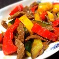 citronciel's cooksnap of when they made 牛肉と胡瓜とパプリカの甘辛中華炒め＊.