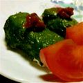 みっぱら's cooksnap of when they made もやし入り鶏つくねしそ巻き☆梅ソースのせ.