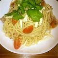 ぷい～ン's cooksnap of when they made 生ハムとバジルトマトの冷製パスタ.