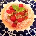 。。みぃ。。's cooksnap of when they made シーフードとトマトの冷製パスタ.