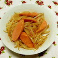 まあまま☆0403's cooksnap of when they made もやしと魚肉ソーセージのオイマヨ炒め.