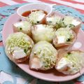 赤い電話's cooksnap of when they made 生ハムとクリームチーズの生春巻き.
