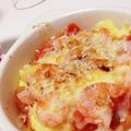 コットンの糸's cooksnap of when they made フレッシュトマトとポテトの縞々グラタン.