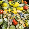 ここめそ's cooksnap of when they made バジルソース塩さば★蒸し野菜添え.