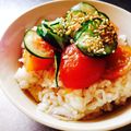 maeとも's cooksnap of when they made トマトの冷製＊ピリ辛茶漬け.