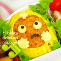 ruruchirin's cooksnap of when they made ムックおむらいす＊キャラ弁.